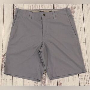 Callaway Shorts Mens 32 Gray Golf Performance Diamond Check Chino Flat Front